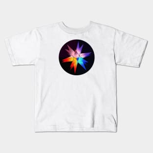 Rainbow colored christmas star Kids T-Shirt